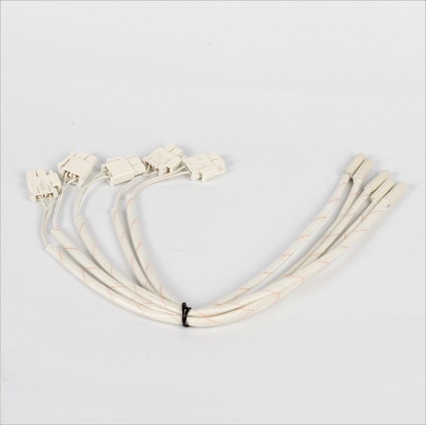 Waterproof probe with white plastic housing, 5.06 kΩ refrigerator temperature sensor